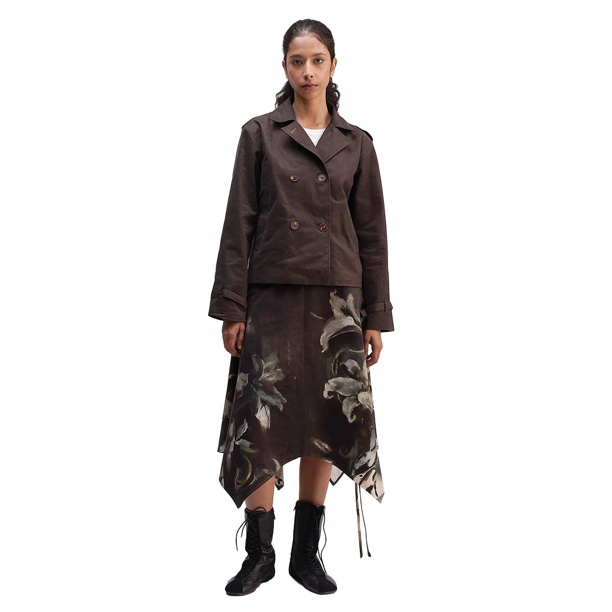 Lilies Panelled Skirt
