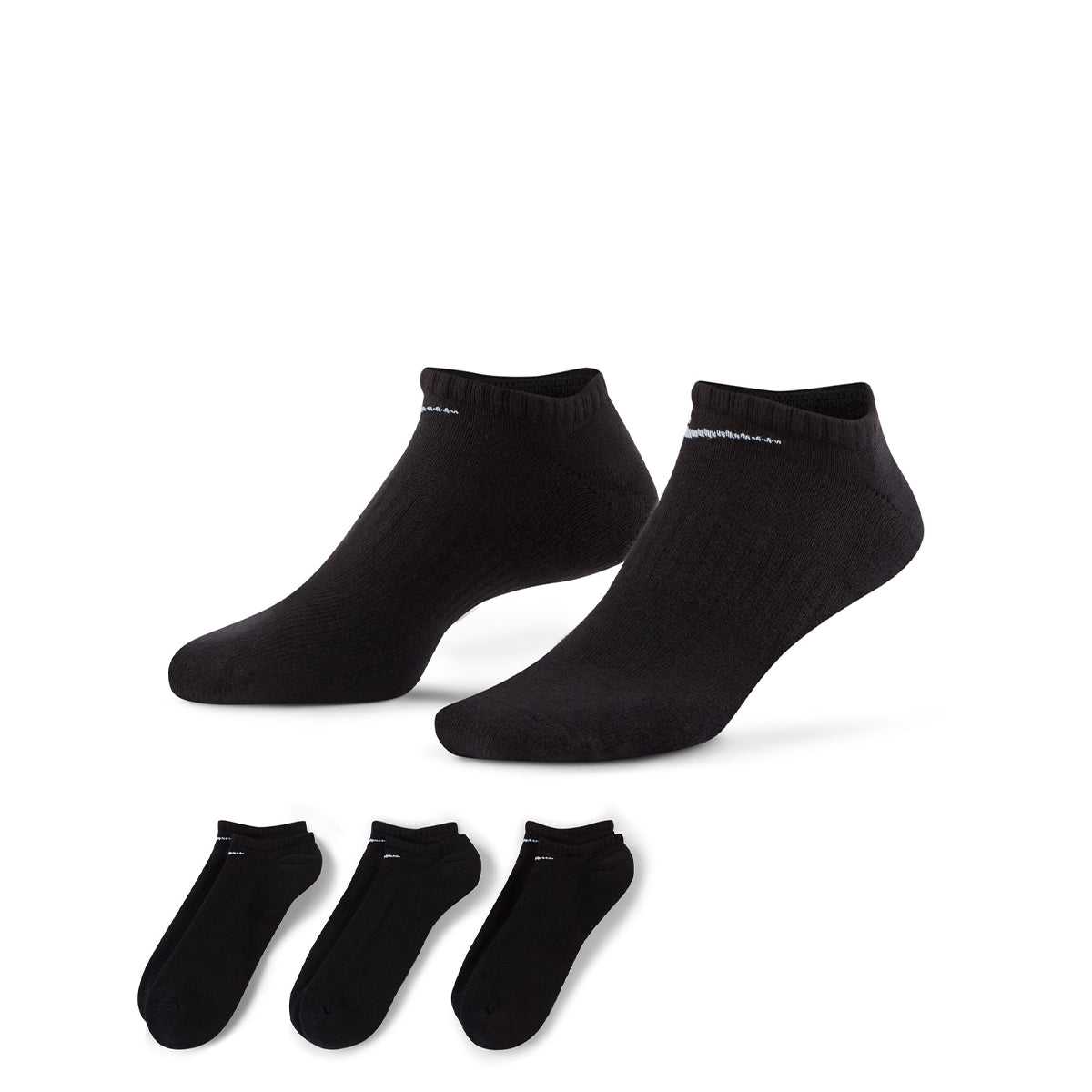 Everyday No-Show Cushioned Socks 'Black'