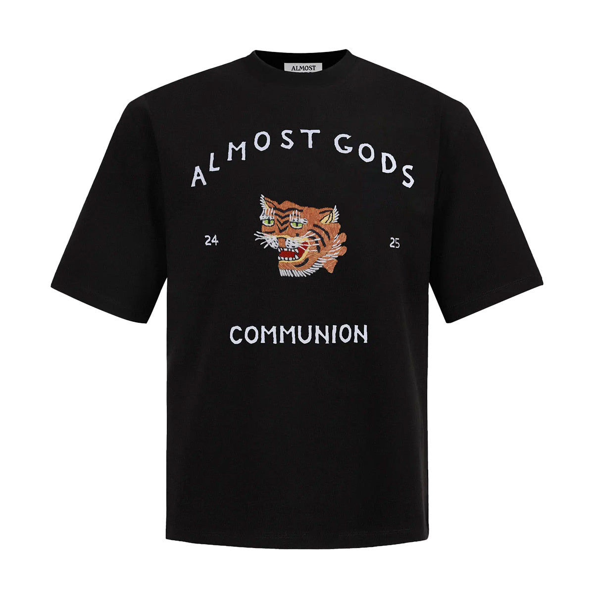 Saigon Hand Embroidered Tee In Black