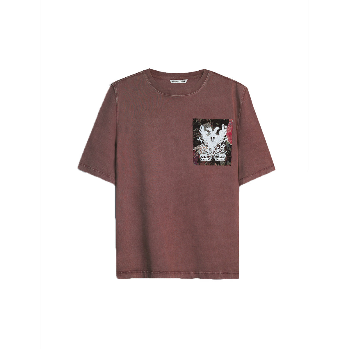 Templar Jacquard Boxy Tee in Plum