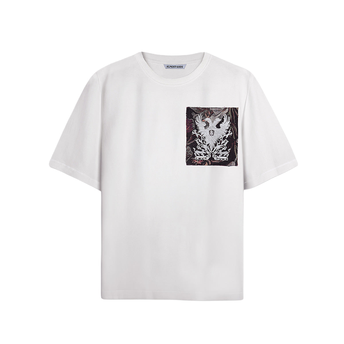 Templar Jacquard Boxy Tee in White