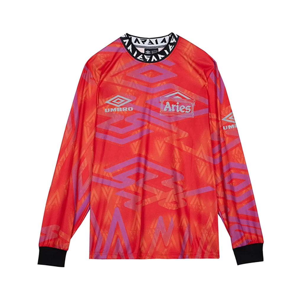 UMBRO ARIES LS FOOTBALL JERSEY 'RED/PURPLE'